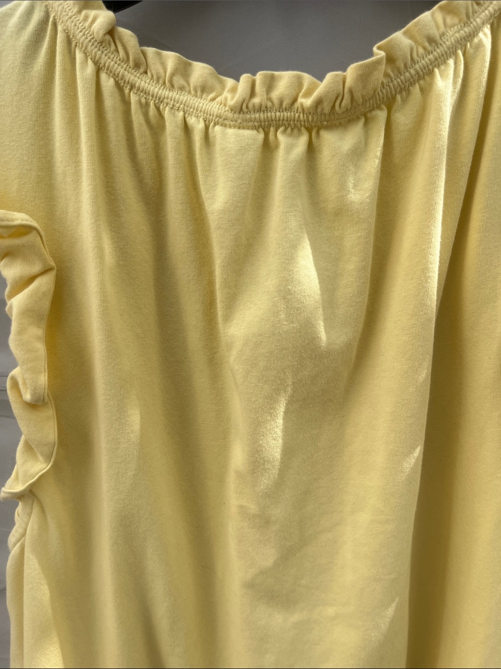 LC Lauren Conrad Light Yellow Ruffle Sleeve Tank - Picture 8 of 9